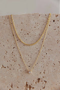 Sarai Crystal Pendant Necklace Set Gold