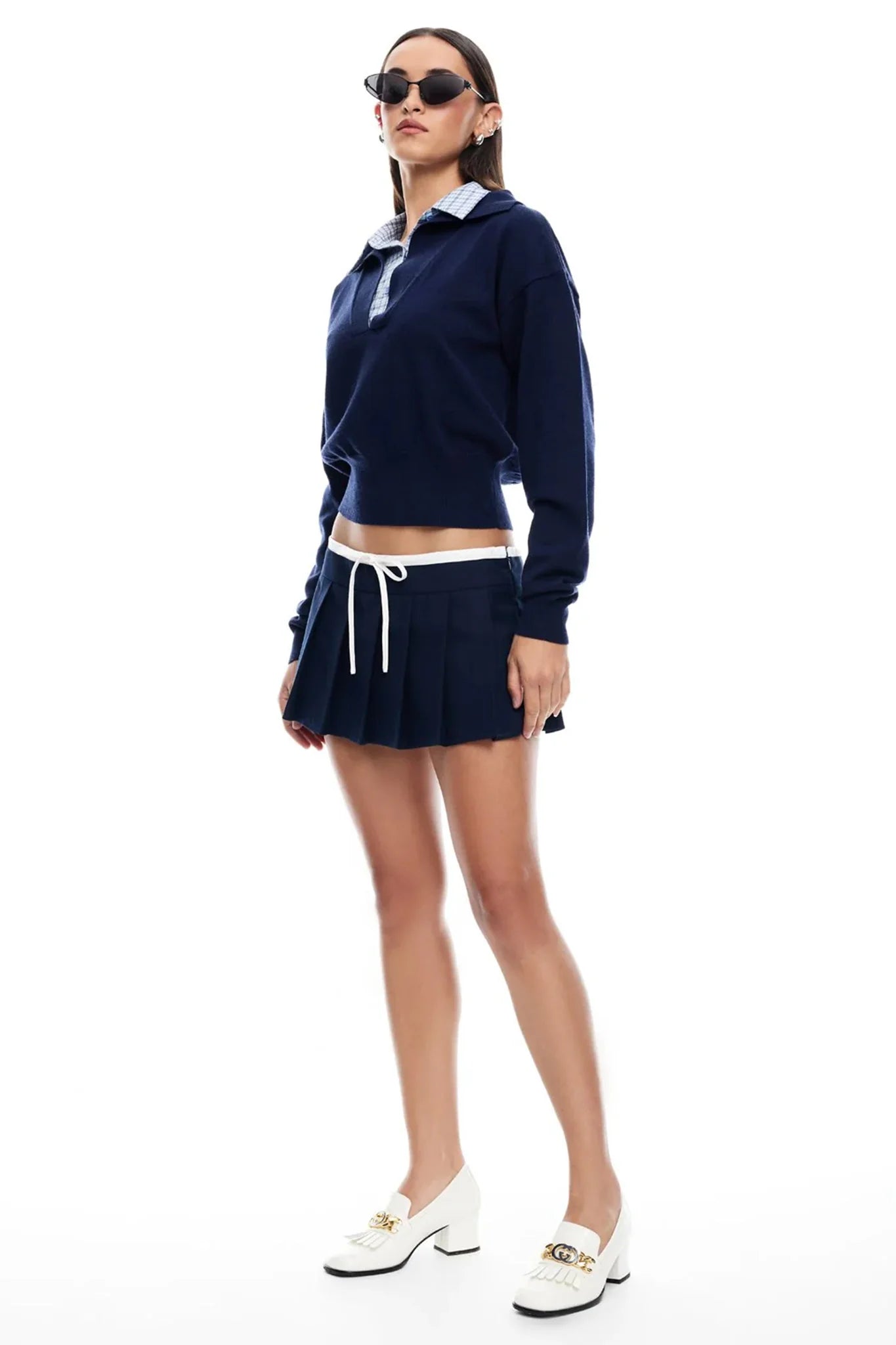 LIONESS Racquet Club Knit Navy