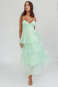Made For You Tiered Ruffle Midi Dress Mint