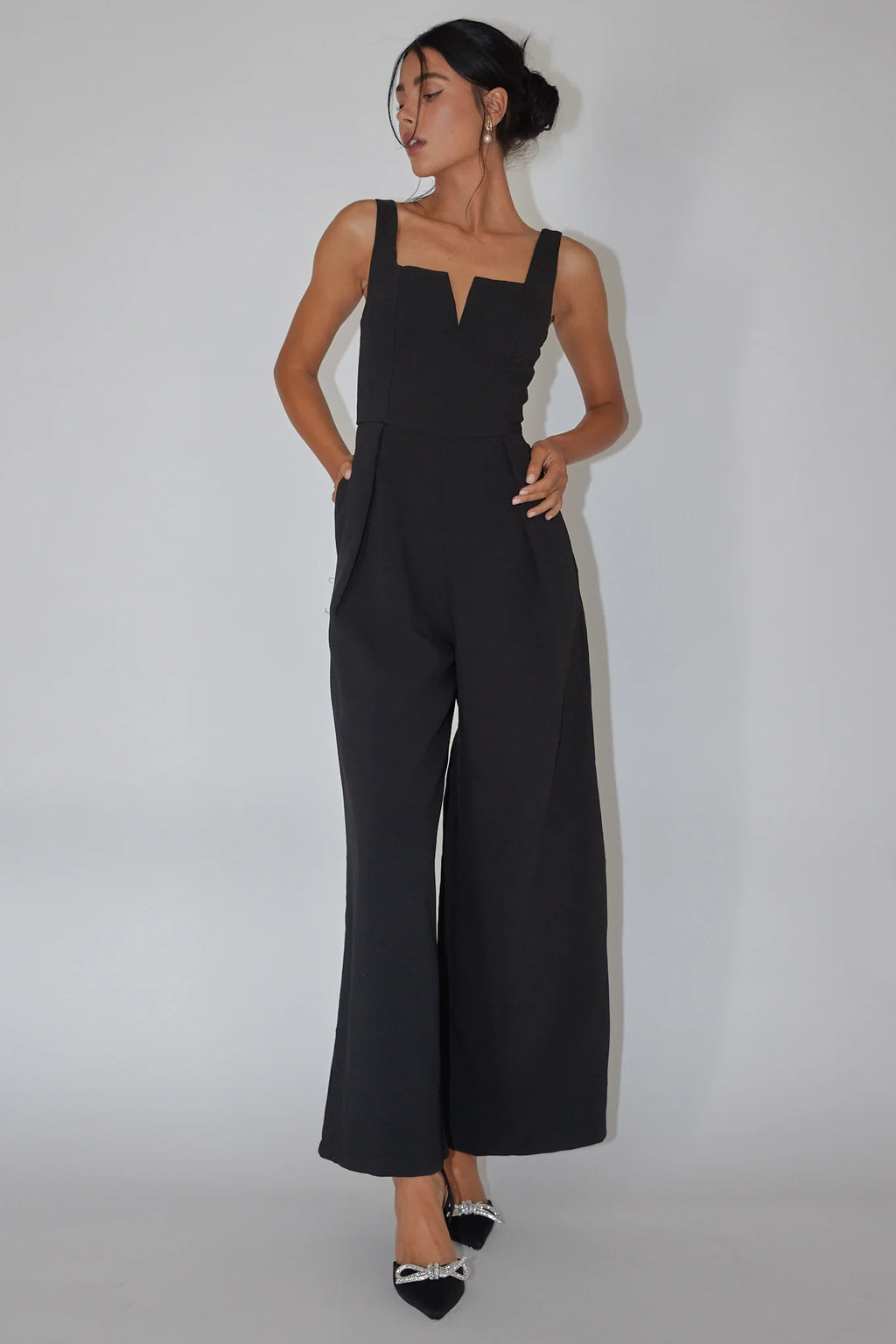 Colleen Side Pocket Jumpsuit Black