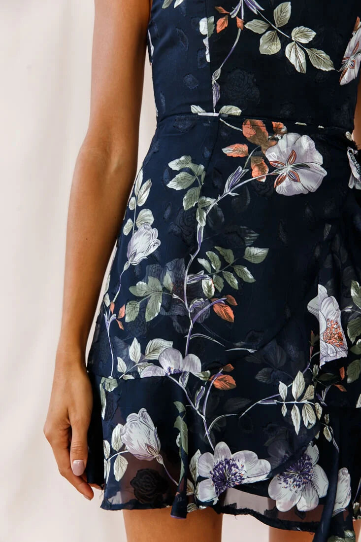 Banksia Bandeau Wrap Dress Navy