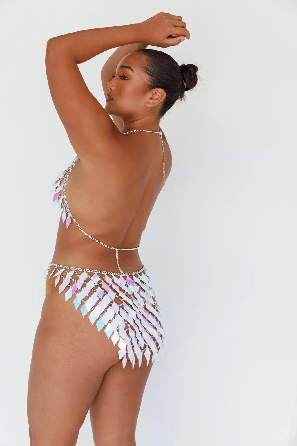 River Festival Shiny Sequins 2 Piece Set Purple