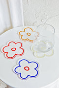 Flower Feeling 4pc Acrylic Coaster Set