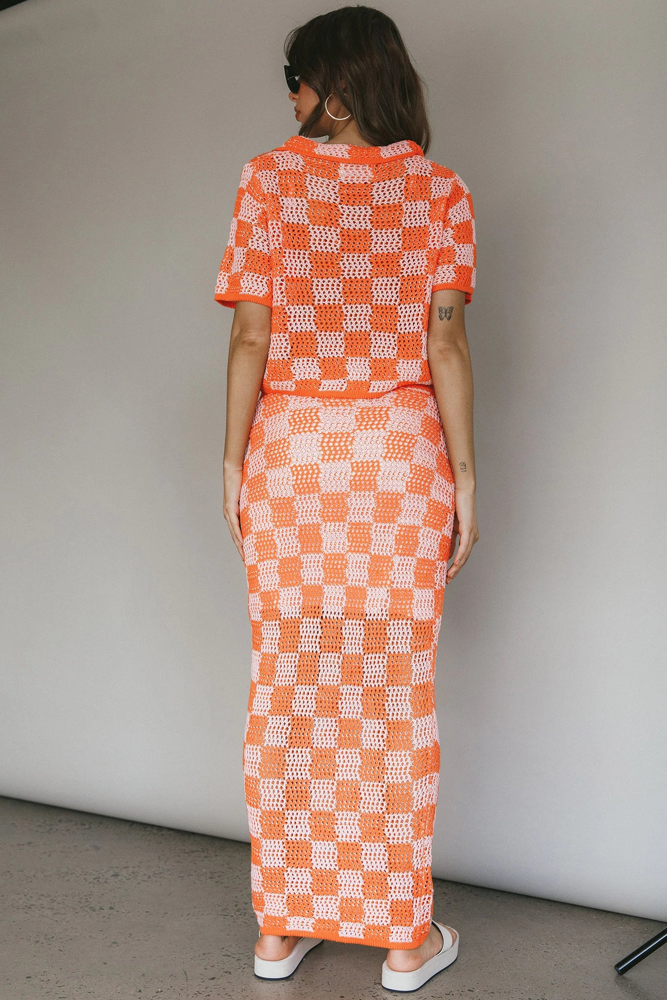 Byron Bay Crochet Maxi Skirt Sunset