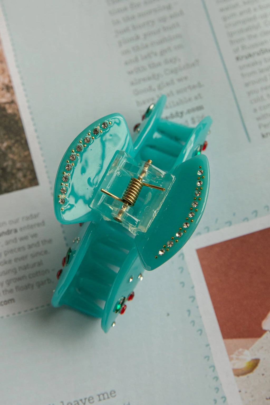 Cherry Pie Hair Clip Blue