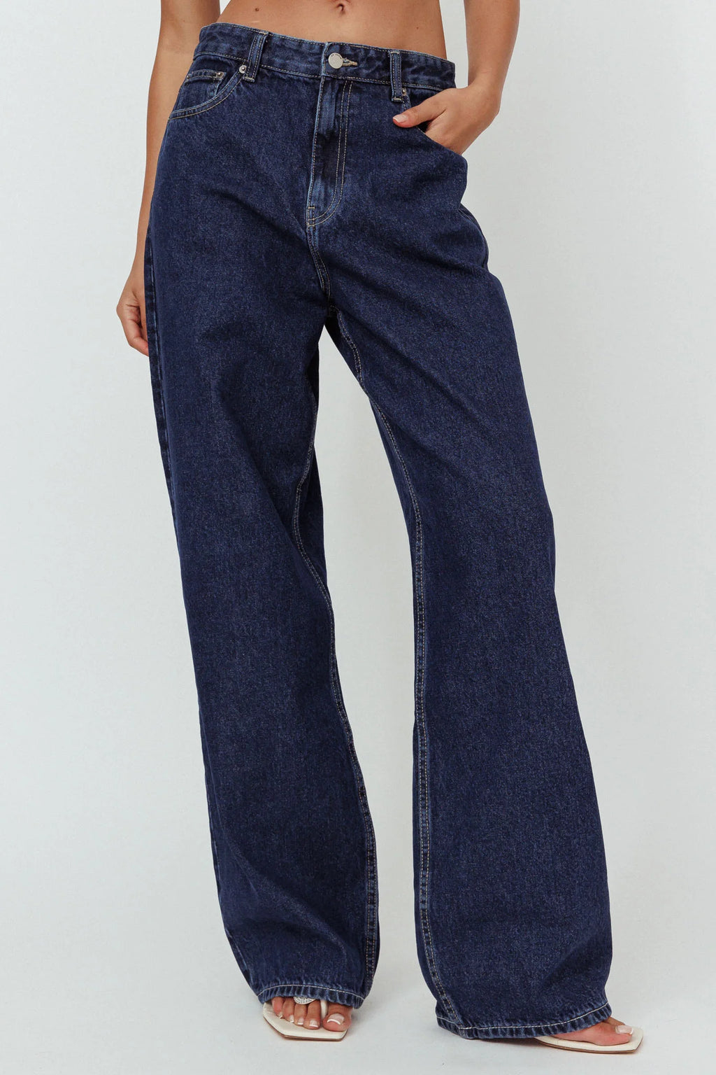 DR DENIM Donna Baggy Jeans Pebble Dark Retro