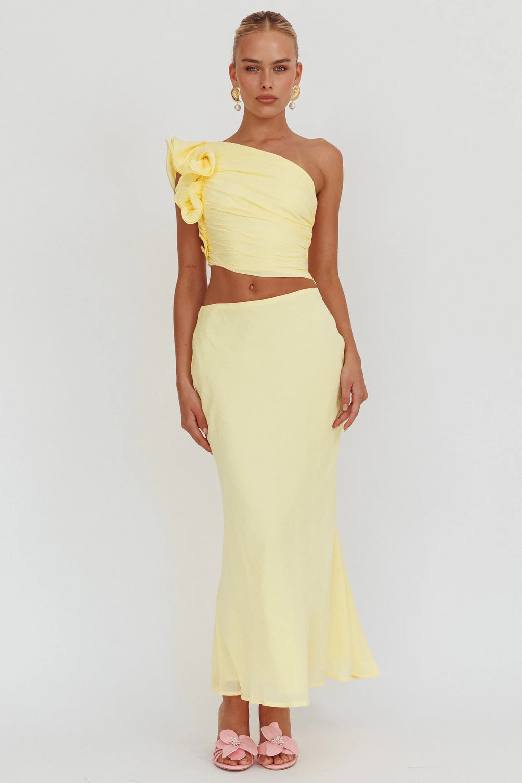 Deanna Maxi Skirt Lemon