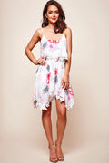 Cassandra Shelf Top Floral Garden Dress White