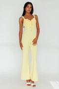 Ti Amo Lace Bust Jumpsuit Yellow