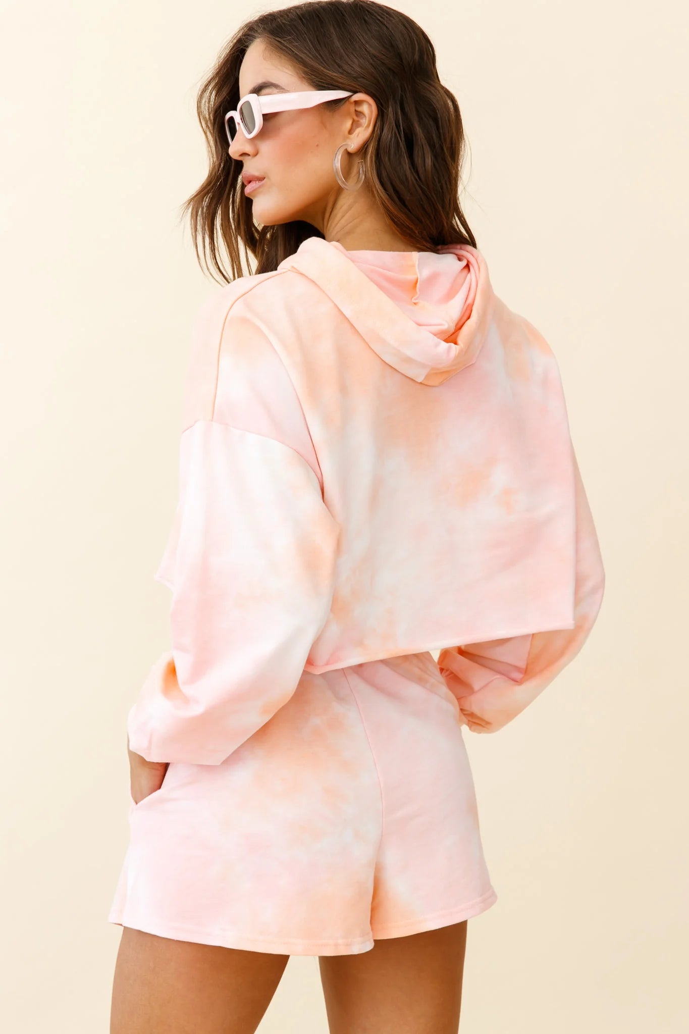 September Sun Drawstring Waist Shorts Pink