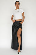 Tamille High Split Maxi Skirt Black