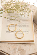 Saturn Textured Hoop Earrings Gold