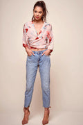 Rivera Waist Tie Floral Top Pink