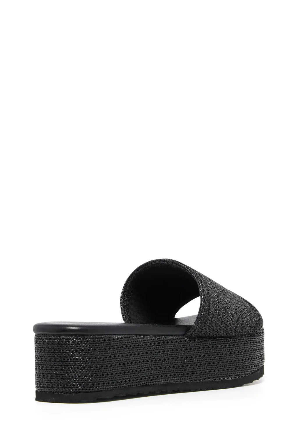 THERAPY Avery Flatform Sandal Raffia Black