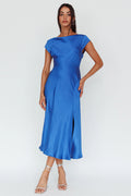 Lucinda Twist Back Midi Dress Navy