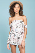 Mariah Floral Romper White