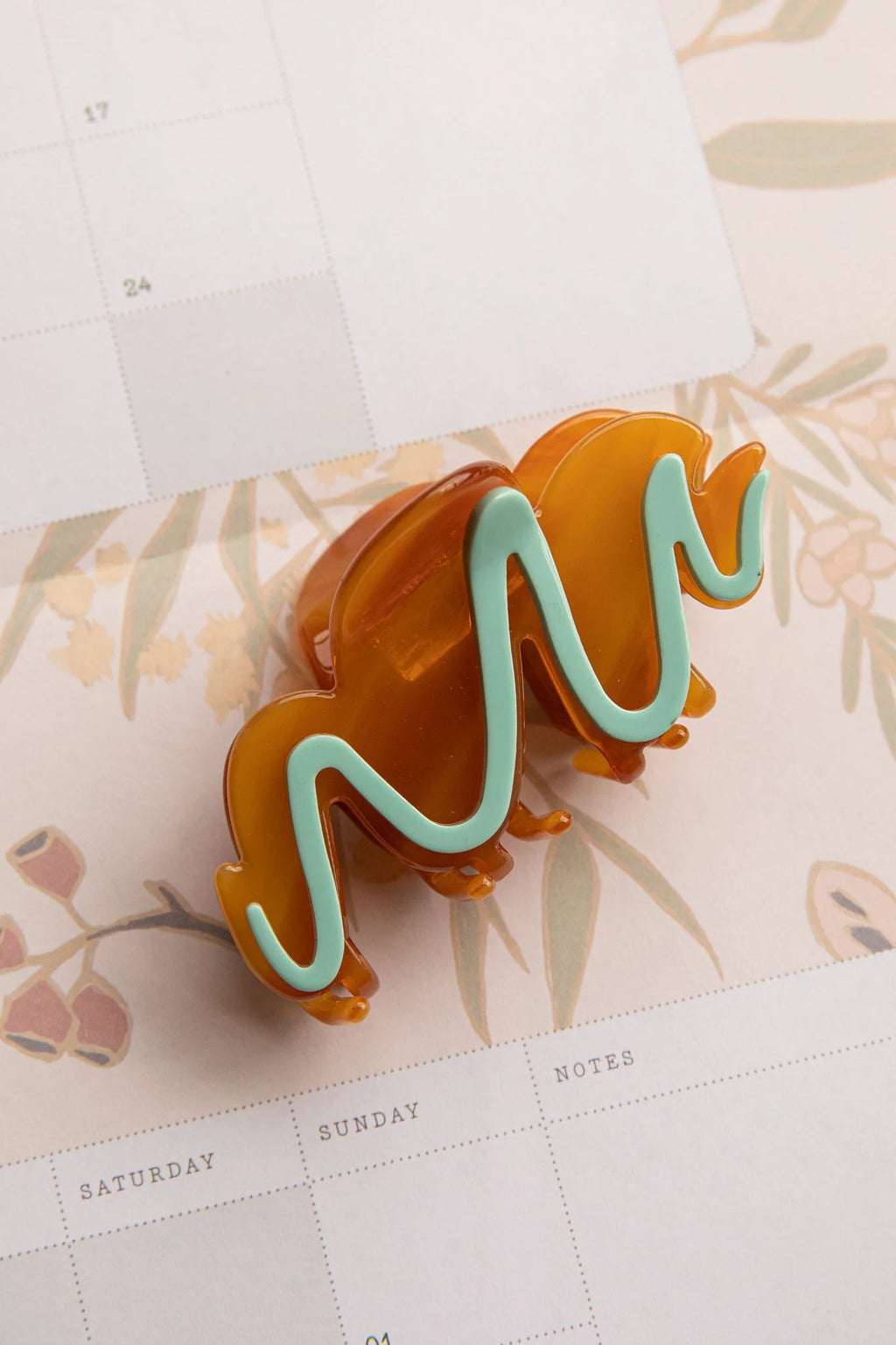 Cloudy Hair Clip Caramel