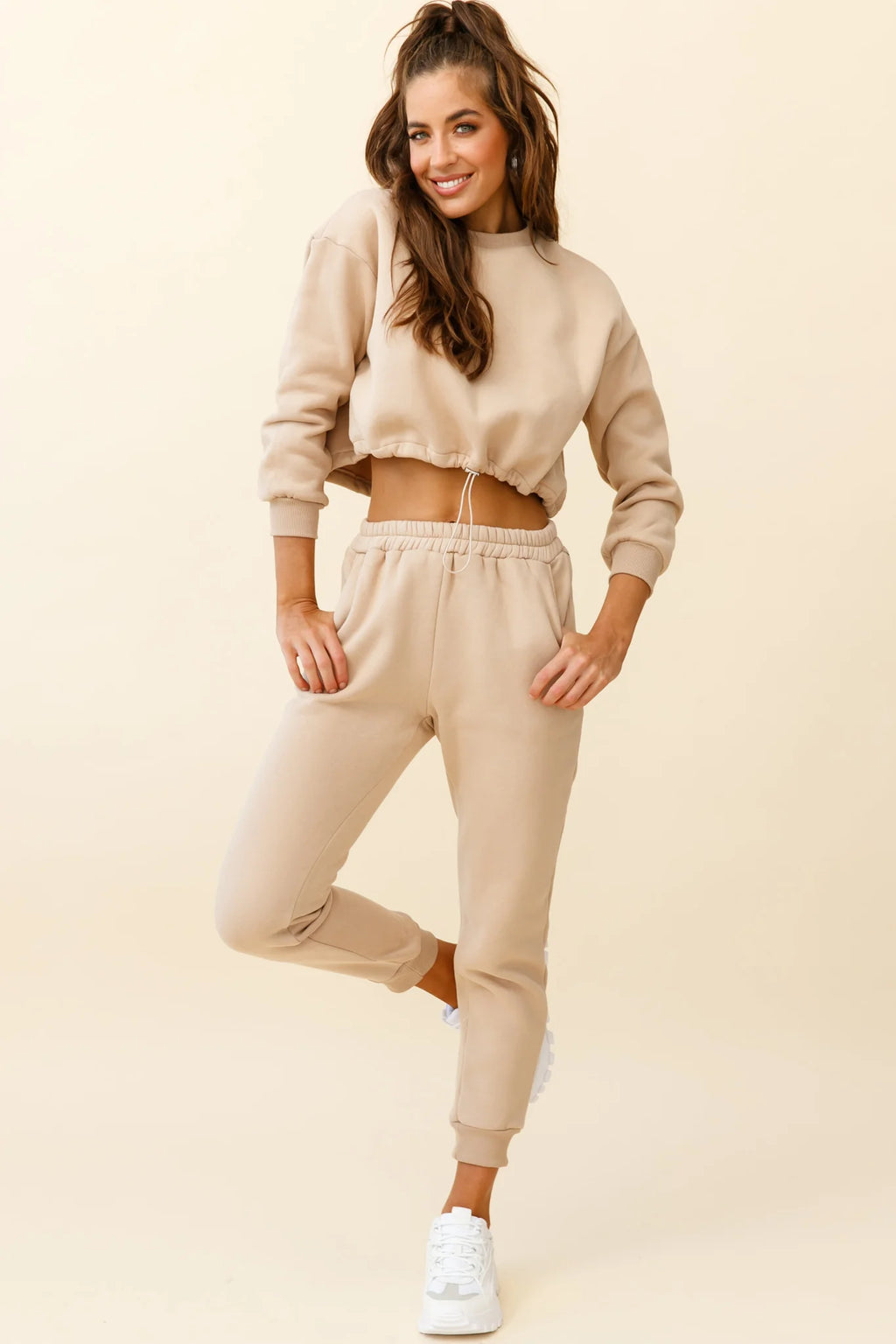 Monterey Elasticated Waist Jogger Pants Tan