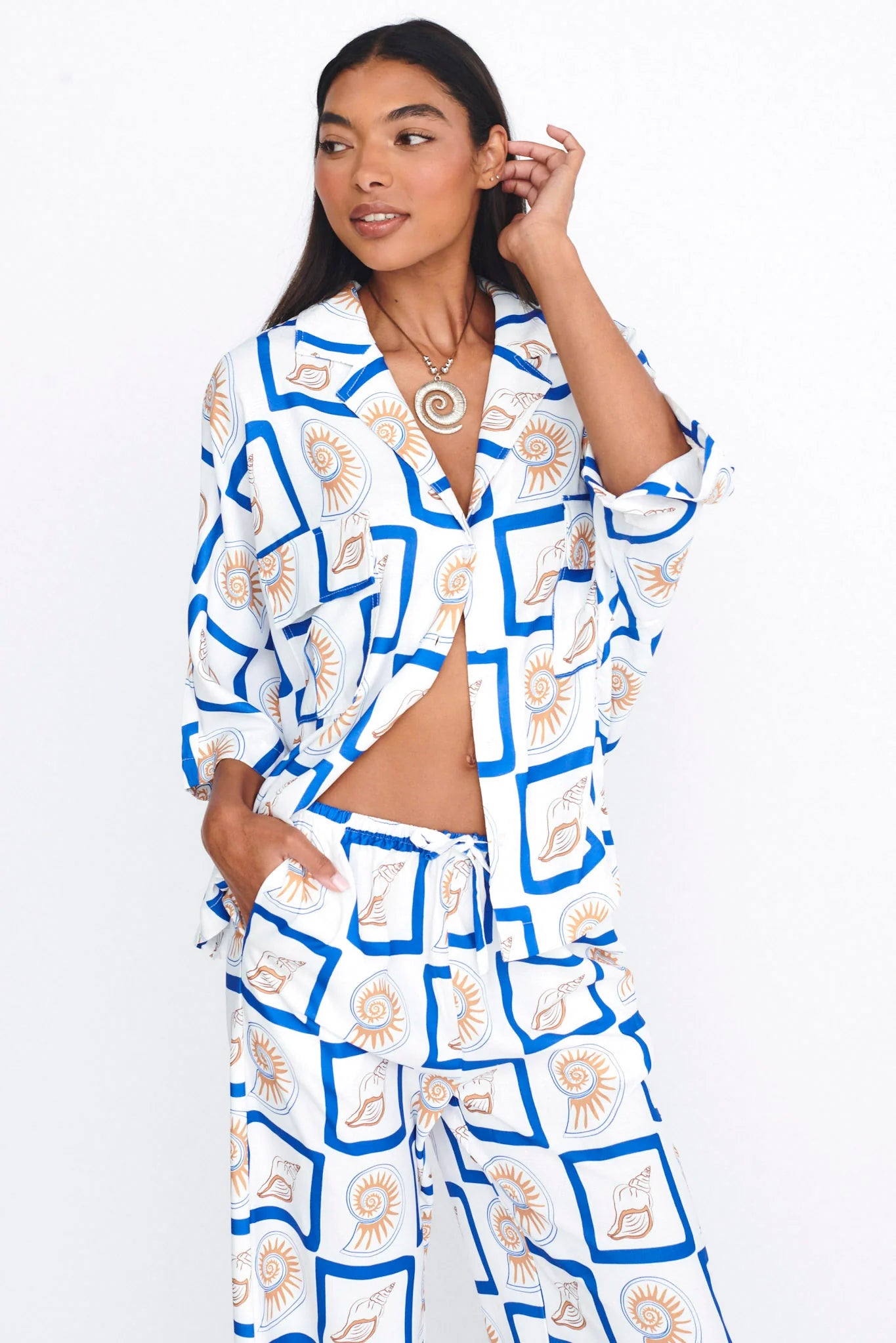 LOST IN LUNAR Sundown Shirt 2.0 Shell Print