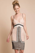 Charli The Perfect Birthday Bodycon Dress Dusty Pink