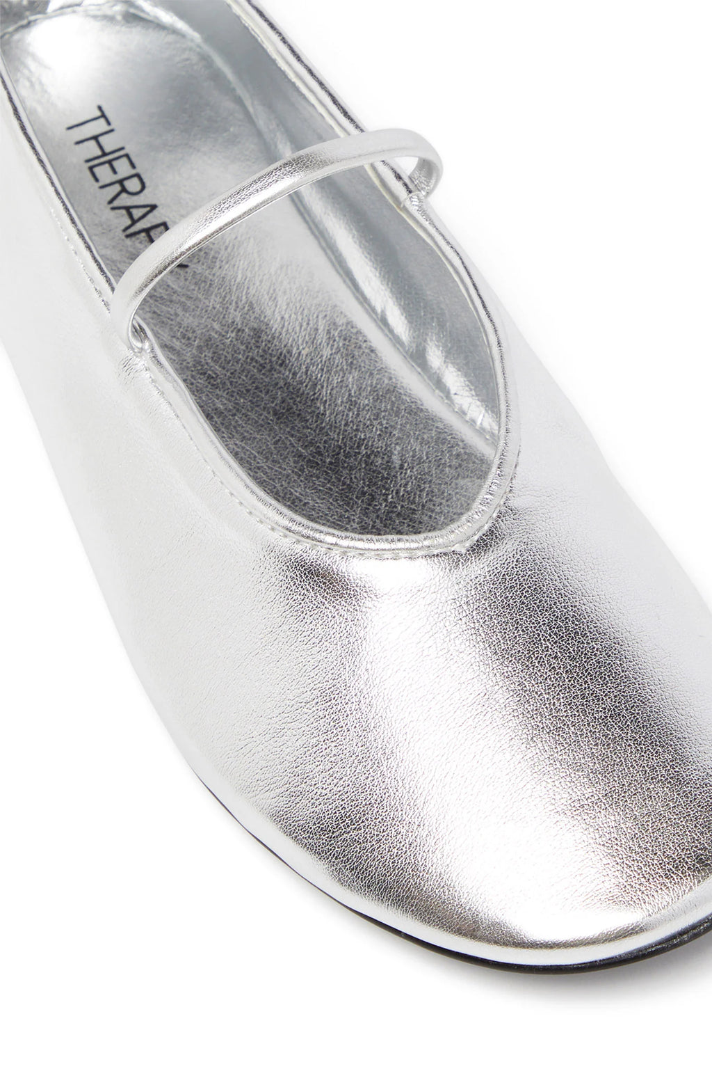 THERAPY Moncherri Ballet Flat Silver Smooth