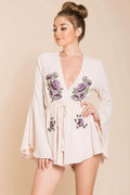Lailani Floral Romper Nude