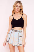Reina Floral Skort Light Blue / Peach