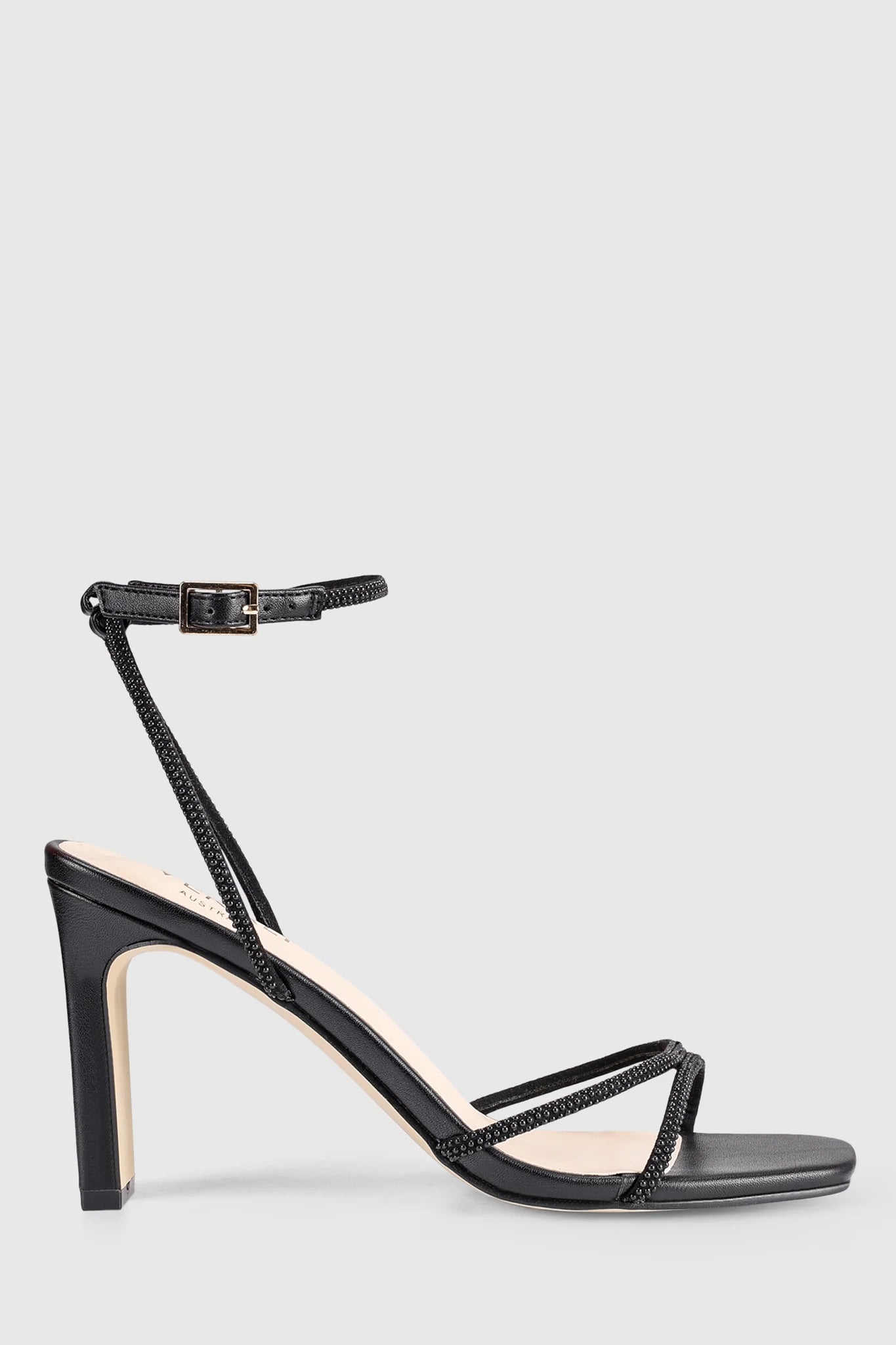 VERALi Kian Block Heel Sandals Black Pearl