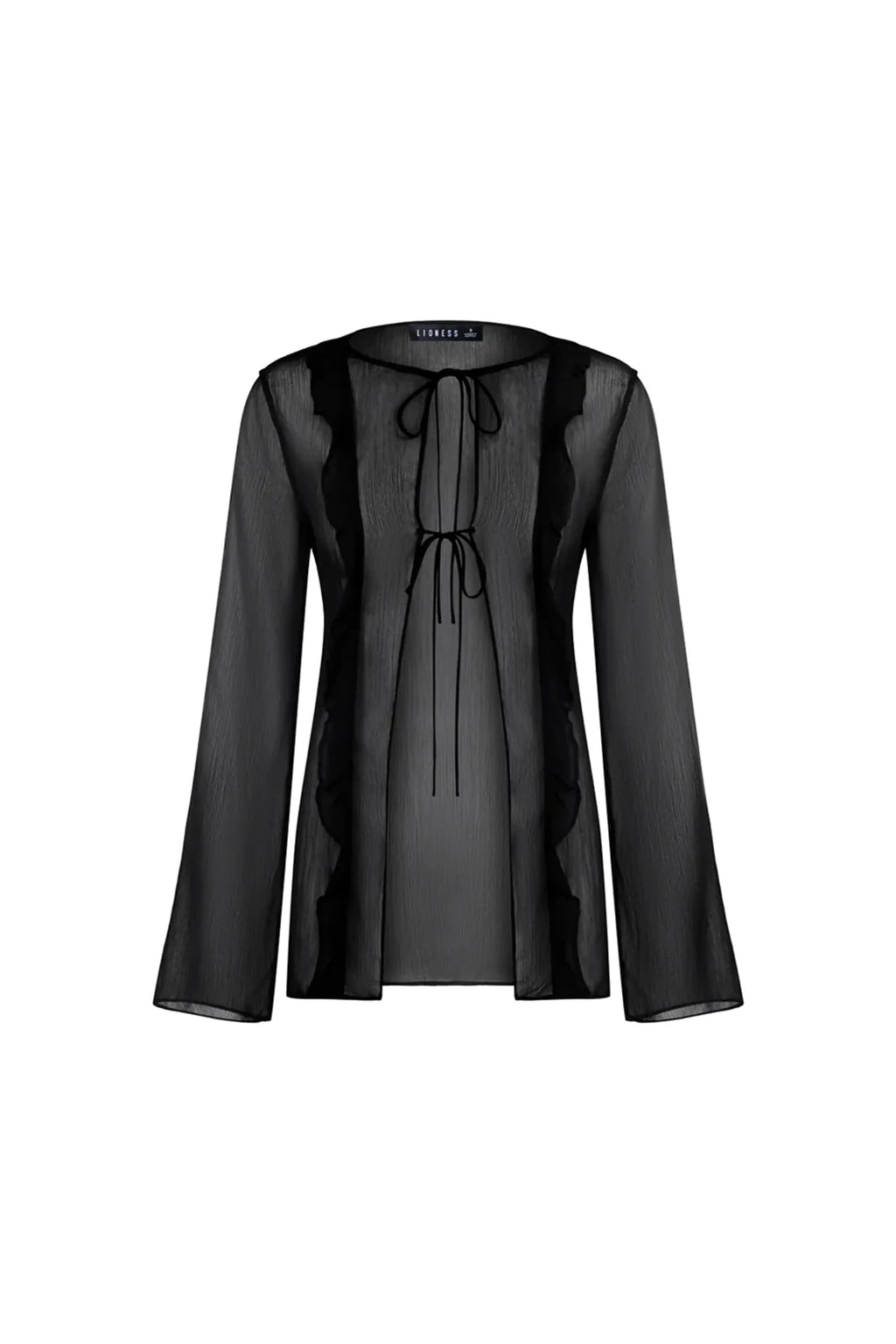 LIONESS Barely There Tie Top Onyx