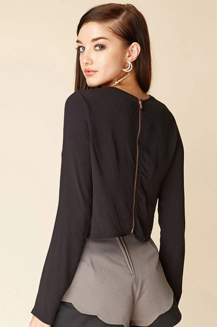 Judith Zip Top Black