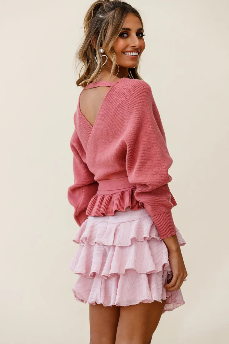Let Them Eat Cake Triple Ruffle Skirt Blush