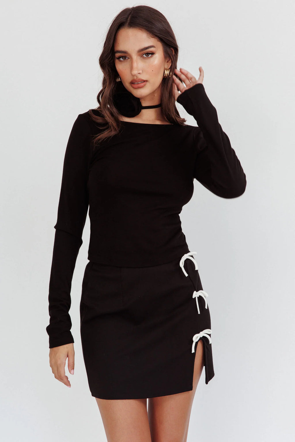 Higher Power Low Back Top Black