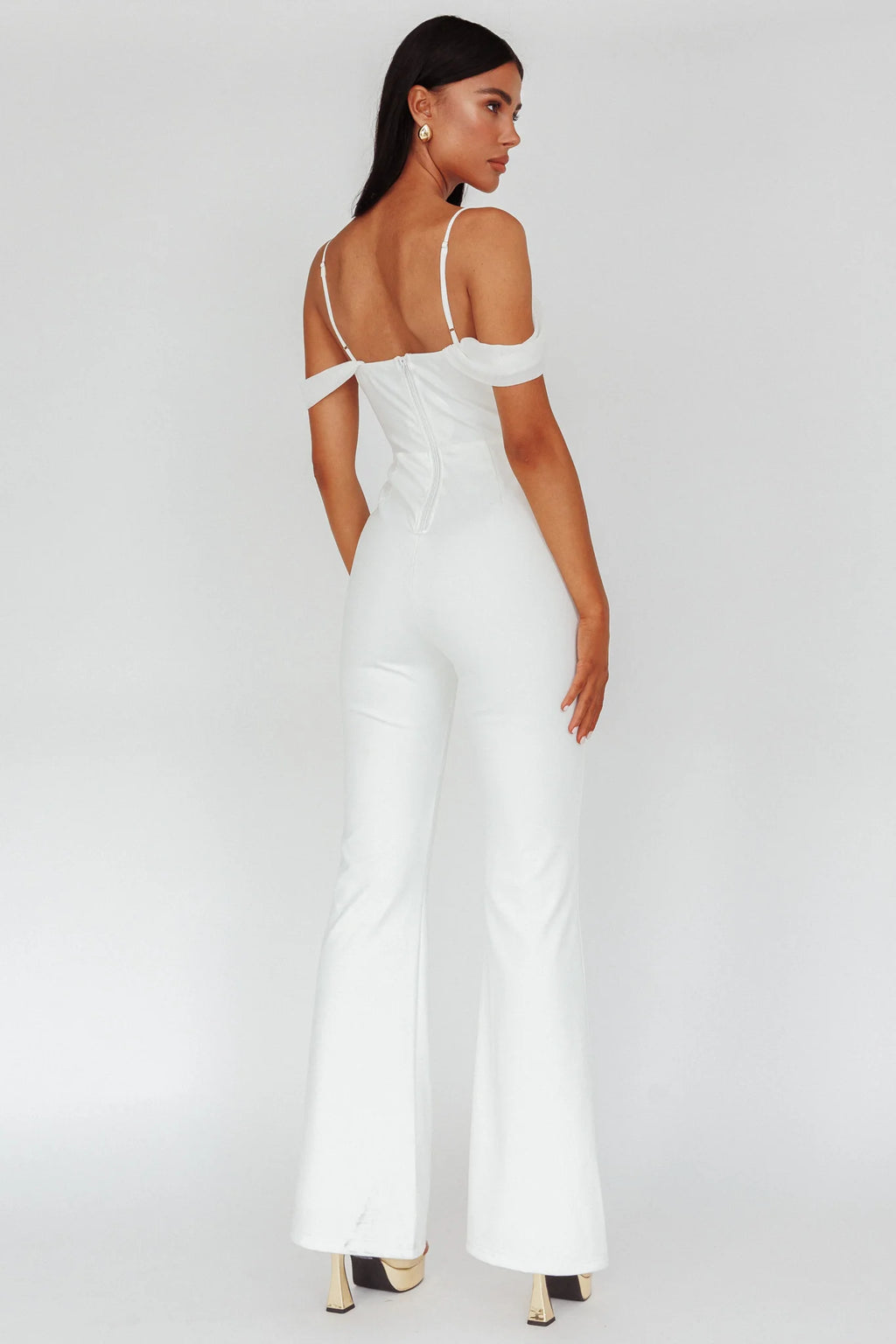 Nian Corset Bodice Jumpsuit Ivory