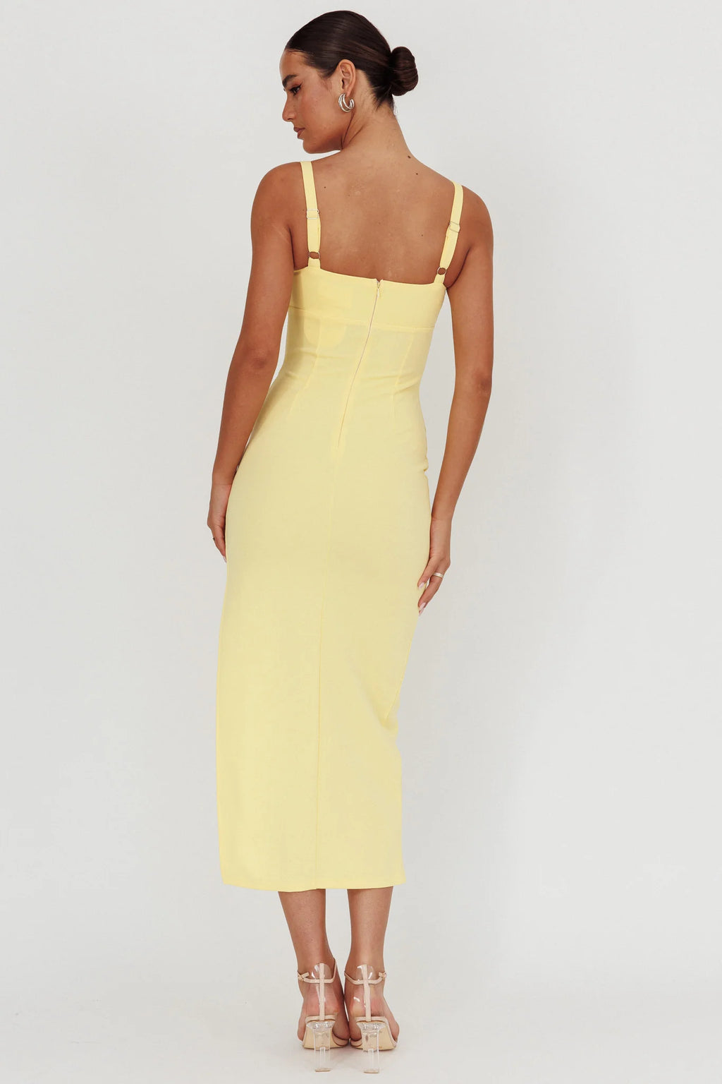 Zenya Split Ruched Maxi Dress Butter