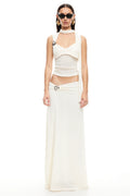 LIONESS In Your Dreams Maxi Skirt Cream